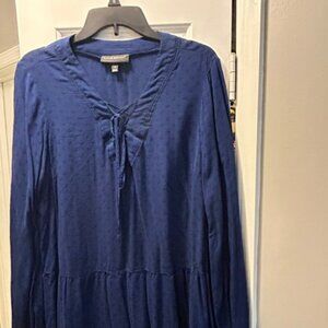 Navy Sheer Top